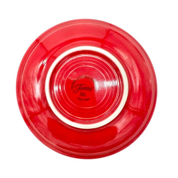 Fiesta Homer Laughlin Saucer Plate Vibrant Red Ceramic Lead-Free USA Made - Picture 2 of 4
